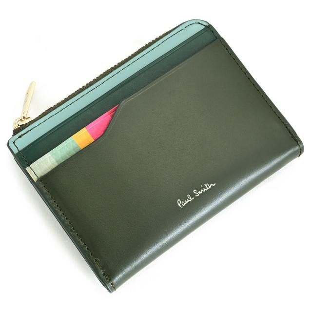 展示品箱なし ポールスミス 財布 小銭入れ コインケース L字ファスナー 緑(グリーン) Paul Smith bpw331-50 レディース 婦人の通販は