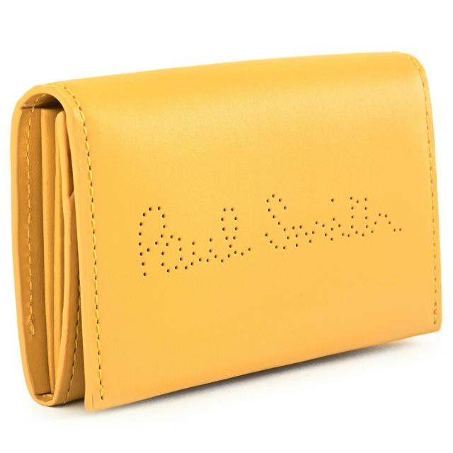 ポールスミス 名刺入れ カードケース 黄色(イエロー) Paul Smith pwd912-40 レディース 婦人 ギフト 定番 彼氏 彼女 プレゼント