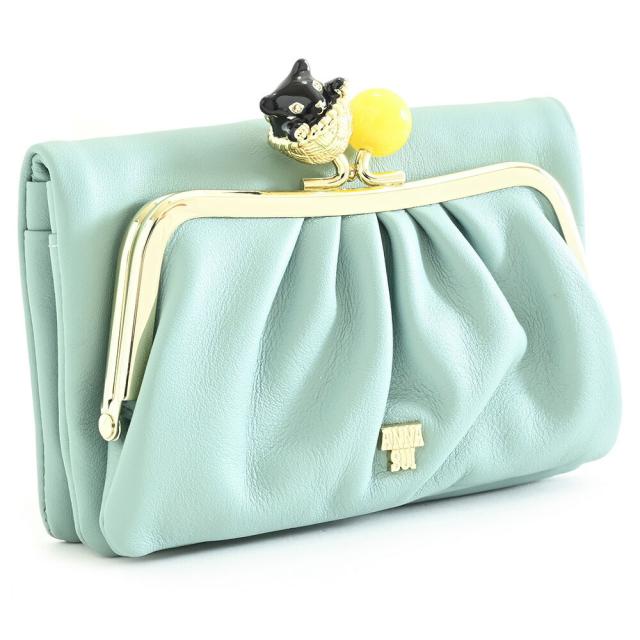 アナスイ 財布 二つ折り財布 がま口財布 ミント ANNA SUI 316801 アナスイ 財布 二つ折り財布 がま口財布 ミント ANNA SUI 316801