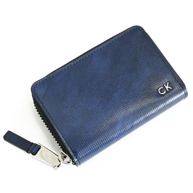 カルバンクライン 財布 小銭入れ ケース ラウンドファスナー パスケース 紺(ネイビー) CK   818621 メンズ 紳士 ギフト 定番 彼氏 彼女 プレゼント
