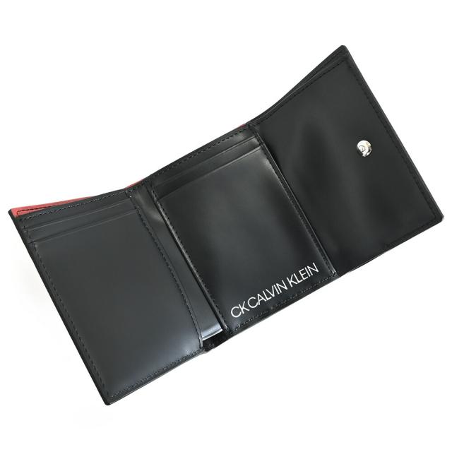 カルバンクライン 財布 三つ折り財布 L字ファスナー 赤(レッド) CK