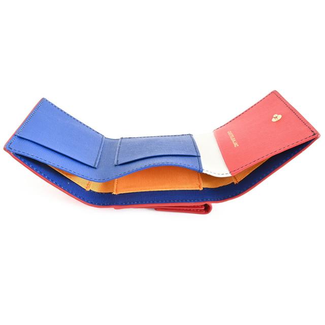 カステルバジャック 財布 三つ折り財布 ミニ財布 赤(レッド/表側