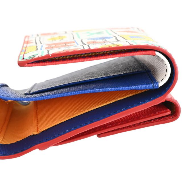 カステルバジャック 財布 三つ折り財布 ミニ財布 赤(レッド/表側