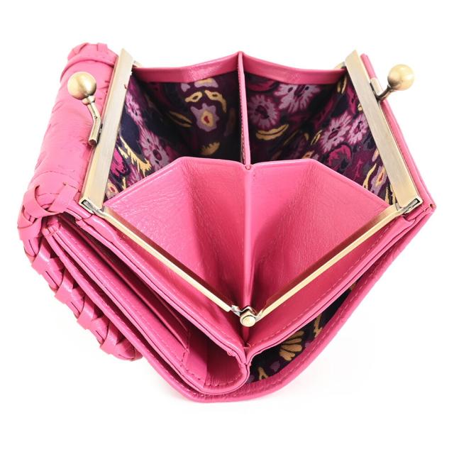 ✨希少✨ ANNA SUI アナスイ パイソン ヘビ ピンク がま口 三つ折り ✨希少✨ ANNA SUI アナスイ パイソン ヘビ ピンク がま口 三