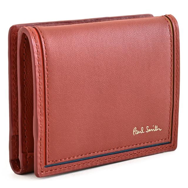 ポールスミス 財布 小銭入れ ケース 二つ折り BOX型 レンガ Paul Smith bps070-22 メンズ 紳士 ギフト 定番 彼氏 彼女 プレゼント