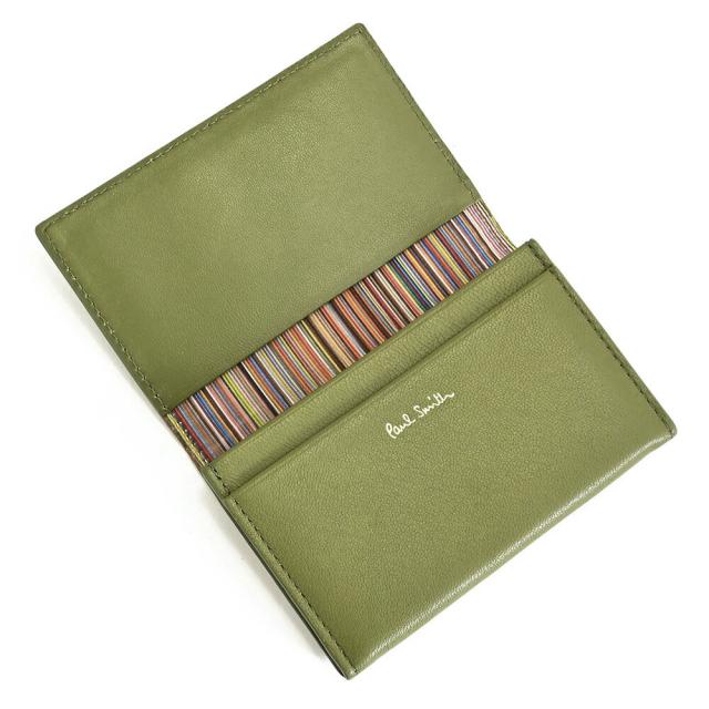 ポールスミス 名刺入れ カードケース カーキ Paul Smith bps201 ポールスミス 名刺入れ カードケース カーキ Paul Smith bps201