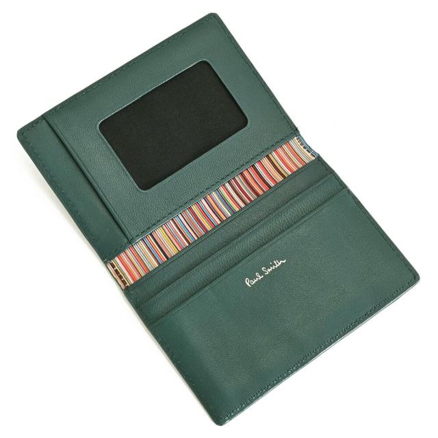 展示品箱なし ポールスミス パスケース 定期入れ カードケース ティールグリーン Paul Smith bps207-51 メンズ 紳士