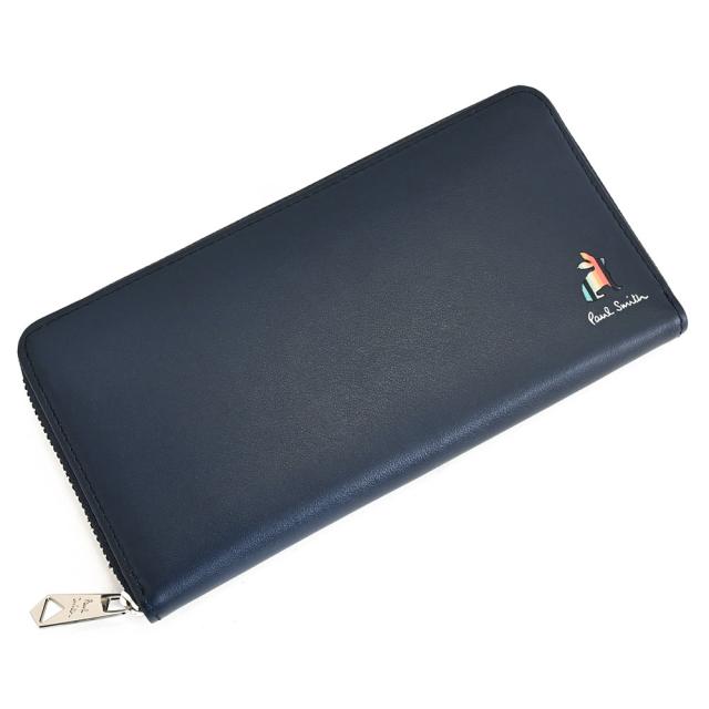 ミックスドゥードゥル ラウンドジップ 長財布（ネイビー） ｜ポール