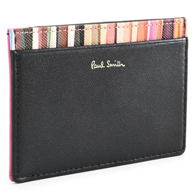 ポールスミス パスケース 定期入れ カードケース 黒(ブラック) Paul Smith pwd540-10 レディース 婦人 ギフト 定番 彼氏 彼女 プレゼント