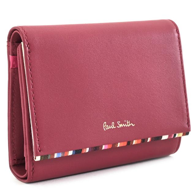 ポールスミス 財布 三つ折り財布 ローズ Paul Smith pwd543-23 レディース 婦人 ギフト 定番 彼氏 彼女 プレゼント