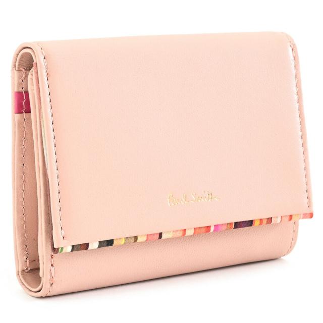 ポールスミス 財布 三つ折り財布 ピンク Paul Smith pwd543-24 レディース 婦人 ギフト 定番 彼氏 彼女 プレゼント