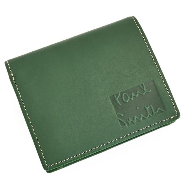 ポールスミス 財布 二つ折り財布 緑(グリーン) Paul Smith bpu022-50 メンズ 紳士 ギフト 定番 彼氏 彼女 プレゼント