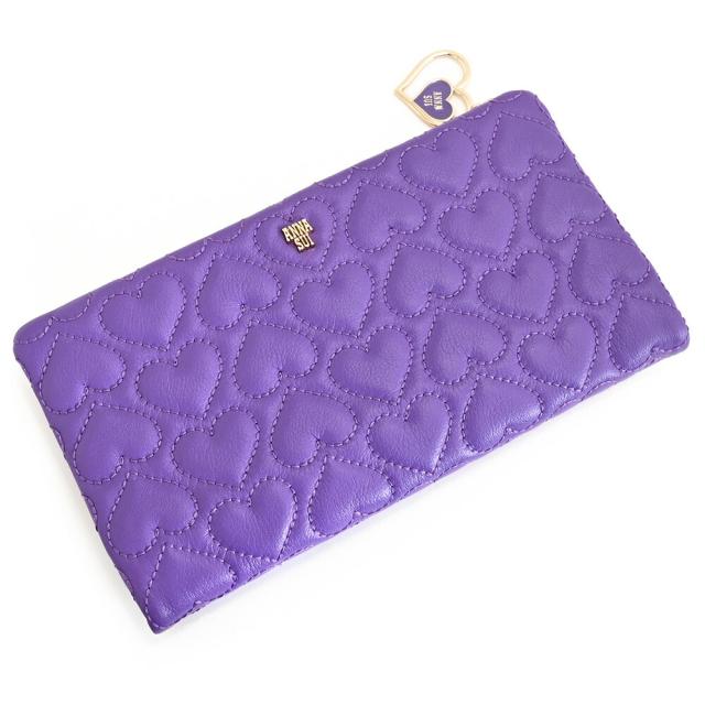 アナスイ 財布 長財布 L字ファスナー 紫(パープル) ANNA SUI 316810-90 k レディース 婦人 ギフト 定番 彼氏 彼女 プレゼント