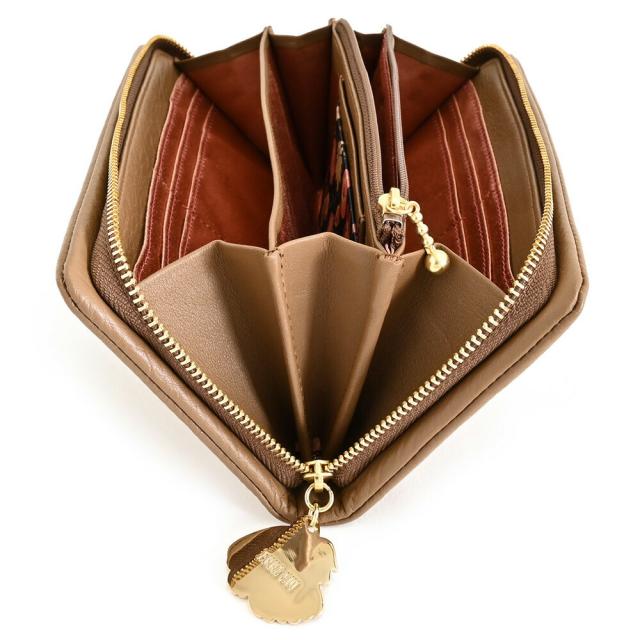 アナスイ 財布 長財布 ラウンドファスナー ヌメ(ブラウン系) ANNA SUI