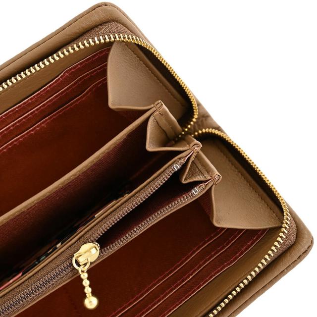 アナスイ 財布 長財布 ラウンドファスナー ヌメ(ブラウン系) ANNA SUI