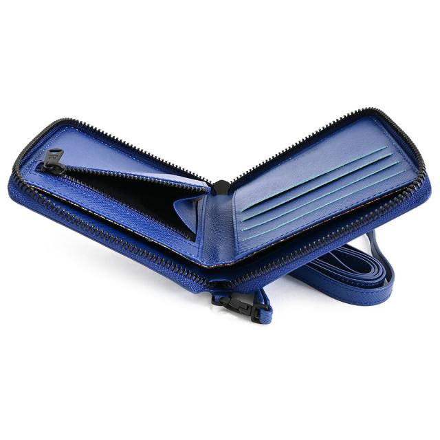 ポールスミス 財布 二つ折り財布 ラウンドファスナー ショルダー付き 青(ブルー) Paul Smith bps504-30 メンズ 紳士 ギフト 定番 彼氏 彼女 プレゼント_3