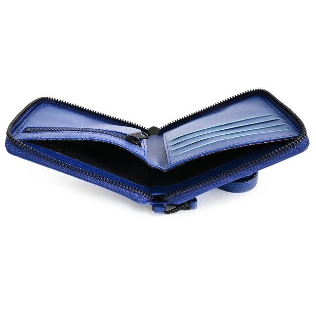 ポールスミス 財布 二つ折り財布 ラウンドファスナー ショルダー付き 青(ブルー) Paul Smith bps504-30 メンズ 紳士 ギフト 定番 彼氏 彼女 プレゼント_4