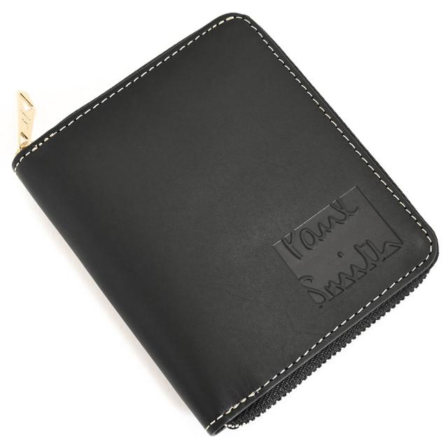 ポールスミス　Paul Smith　二つ折り財布 L時ジップ　黒　スミシーハート ポールスミス Paul Smith 二つ折り財布 L時ジップ 黒 スミシーハート