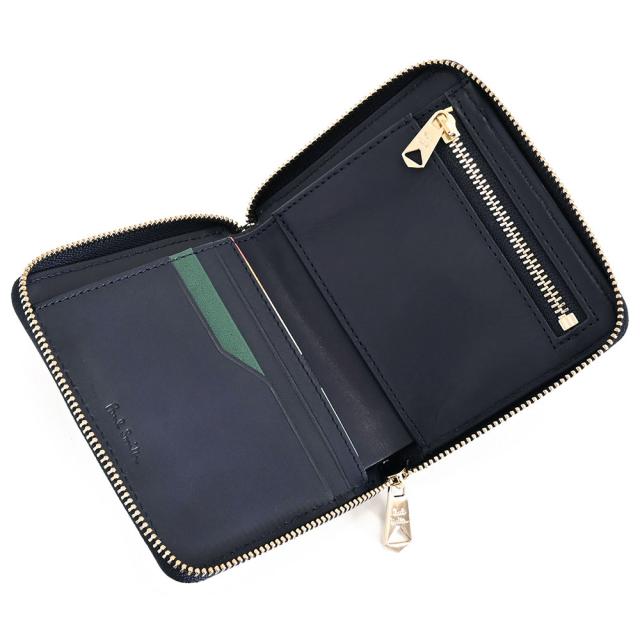 展示品箱なし ポールスミス 財布 二つ折り財布 ラウンドファスナー 紺(ネイビー) Paul Smith bpu024-31 メンズ 紳士_2