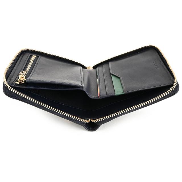 展示品箱なし ポールスミス 財布 二つ折り財布 ラウンドファスナー 紺(ネイビー) Paul Smith bpu024-31 メンズ 紳士_4