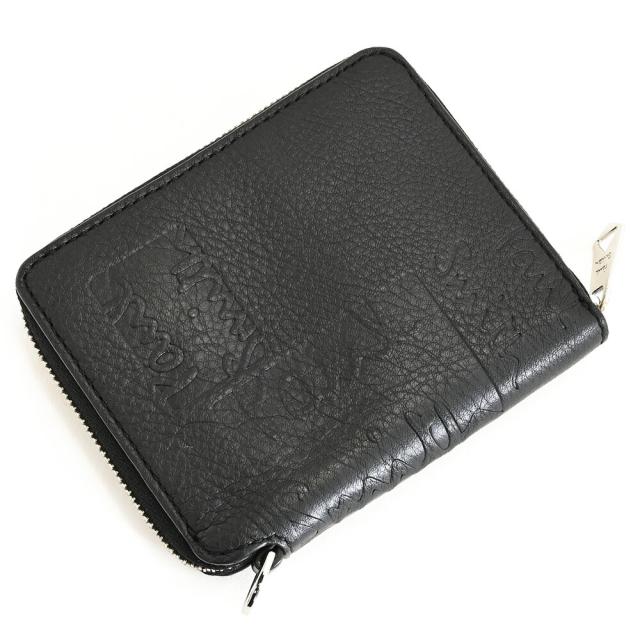 Paul Smith 二つ折り財布 黒 ポールスミス 財布 二つ折り財布 ラウンドファスナー カード&札 黒