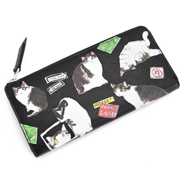 展示品箱なし マンハッタナーズ 財布 長財布 L字ファスナー 黒(ブラック) Manhattaner's 075176210-10 レディース 婦人