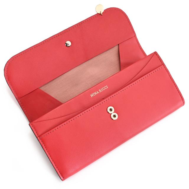 展示品箱なし ニナリッチ 財布 長財布 BOX財布 赤(レッド) NINA RICCI 