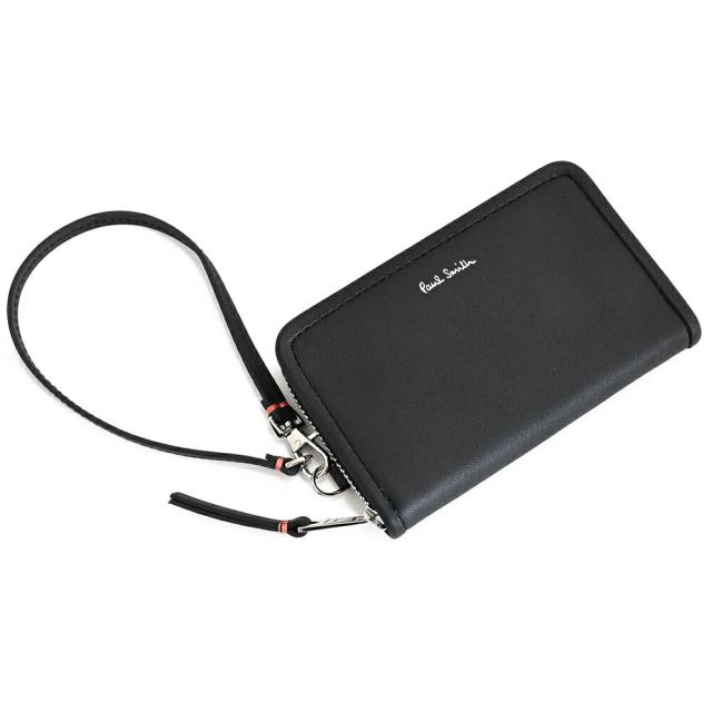 ポールスミス 財布 小銭入れ ケース ラウンドファスナー 黒(ブラック) Paul Smith bpw612-10 レディース 婦人 ギフト 定番 彼氏 彼女 プレゼント