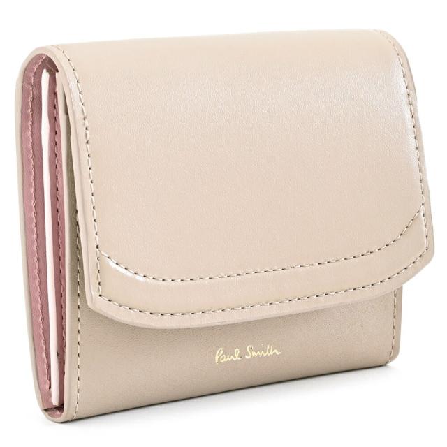 ポールスミス 財布 二つ折り財布 BOX型 ベージュ Paul Smith bpw602-90 レディース 婦人 ギフト 定番 彼氏 彼女 プレゼント