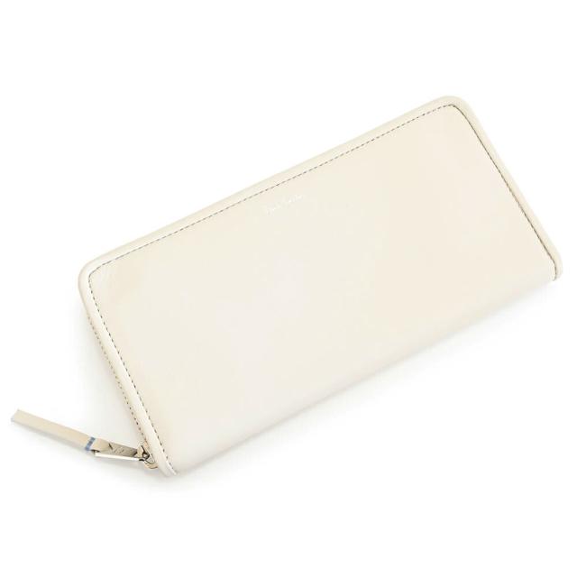 ポールスミス 財布 長財布 ラウンドファスナー アイボリー Paul Smith bpw616-63 レディース 婦人 ギフト 定番 彼氏 彼女 プレゼント