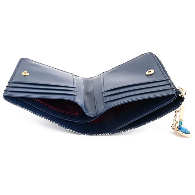 パトリックコックス 財布 二つ折り財布 L字ファスナー 紺(ネイビー