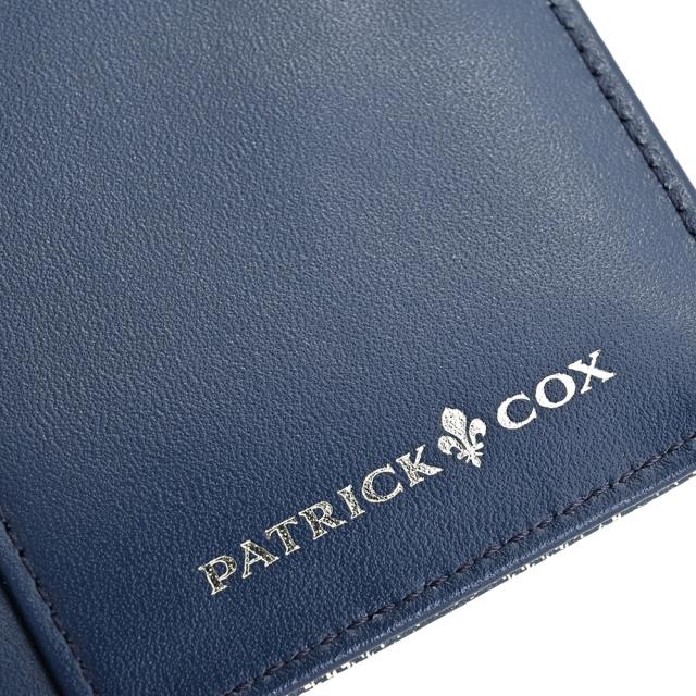 パトリックコックス 財布 二つ折り財布 L字ファスナー 紺(ネイビー