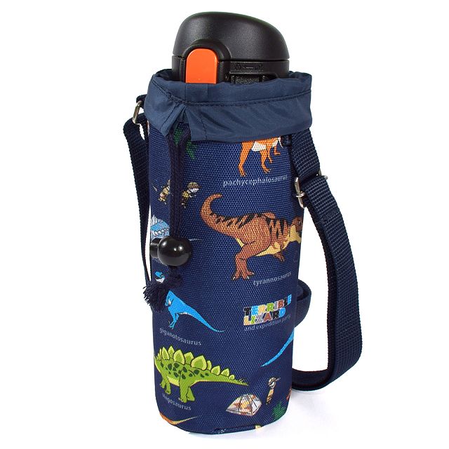 ペットボトルホルダー はっ水・軽量タイプ・ステンレスマグ 480ml セット 発見！探検！恐竜大陸(ネイビー） ＆ BAブラック 子供用 水筒カバーセット ショルダー 子供 ラージ 水筒 カバー 肩掛け 水筒 ケース ボトルカバー 水筒本体 小学校 NM701820の通販は