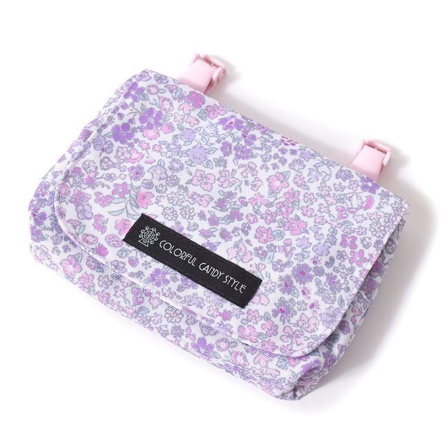 リバティ ラミネート ポケット付移動ポケット メモリーズオブレイン 花柄レースの移動ポケット | iichi 日々の暮らしを心地よくする