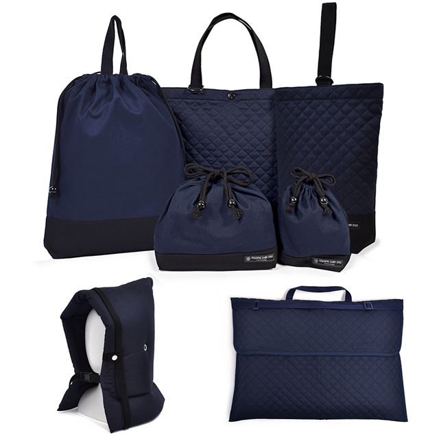 入園入学シリーズ お得で充実7点セット（防災頭巾カバー・キルティング） ディープネイビー  防災頭巾 防災頭巾カバー レッスンバッグ シューズケース 体操服袋 お弁当袋 コップ袋 入学 通学 入学グッズ 子供 小学校 座布団 キルティング NU404000の通販は 999,999円