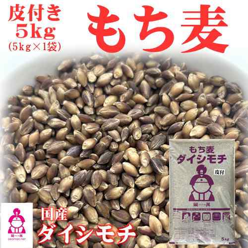 皮付き もち麦 ダイシモチ 5kg (5kg×1袋) 北海道・沖縄宛は送料770円の