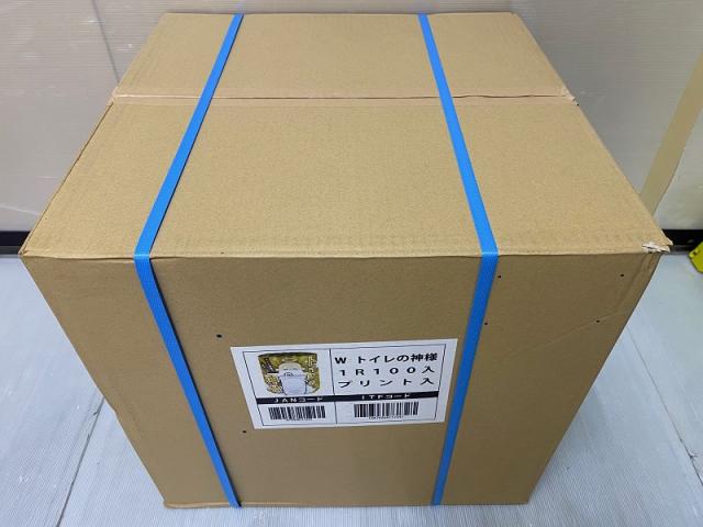 ★トイレの神様柄トイレットペーパーダブル巻／個包装／100ロール★1ロールづつ包装紙で包みラッピングしました(^^♪ディスプレイ・贈答・プレゼントにも最適 地域別送料無料_1