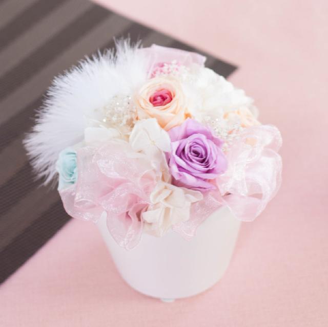 プリザーブドフラワー ギフト ふわもこふれんず 誕生日 結婚祝い 出産祝い 開店祝い 花 薔薇 バラ アレンジメント ブリザードフラワの通販はau Pay マーケット Ruplan ルプラン