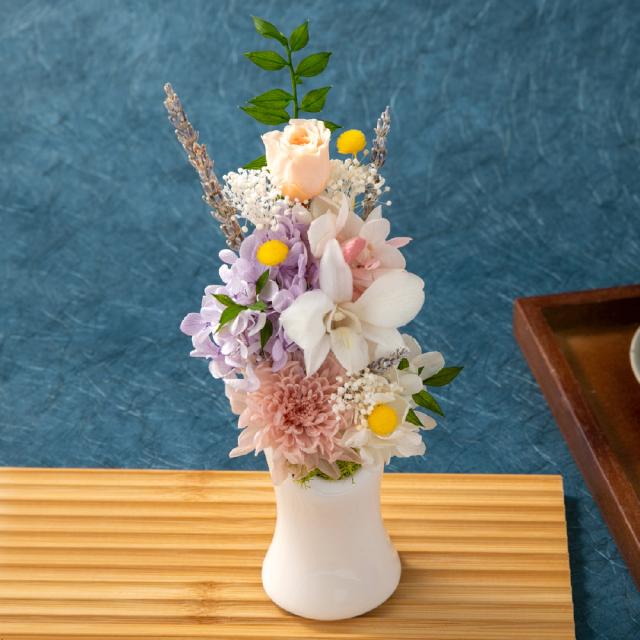 プリザーブドフラワー 仏花 『紬 −つむぎ−』 お悔み 供養 仏壇