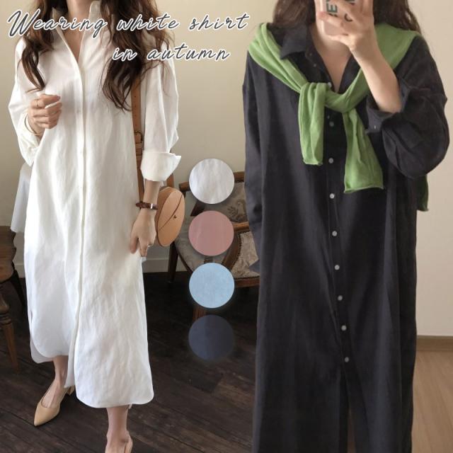 シャツワンピース ロング丈 ロングシャツ ワンピース マキシ丈 カーディガン 体型カバー 長袖 シャツ 羽織 入学式 入園式 卒園式 卒業式の通販はau Pay マーケット 花苑
