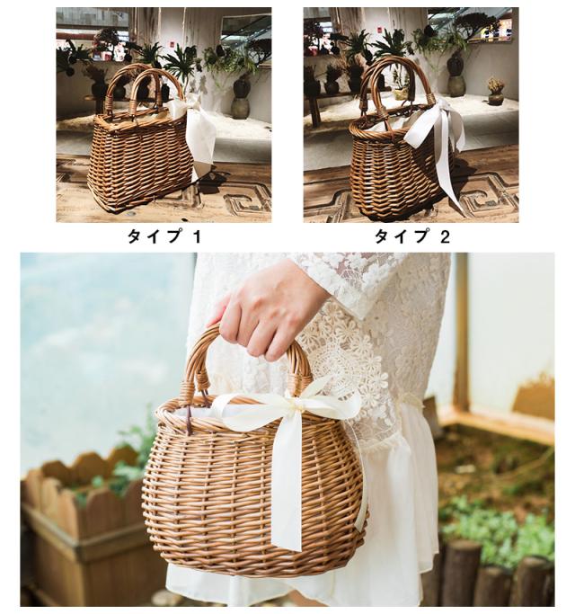 たっぷり入るシフォンのリボンが付いたざっくり編みの大きいカゴバッグ 浴衣かごバッグ かごバッグ トート トートバッグ 夏新作 おしゃれの通販はau Pay マーケット 花苑