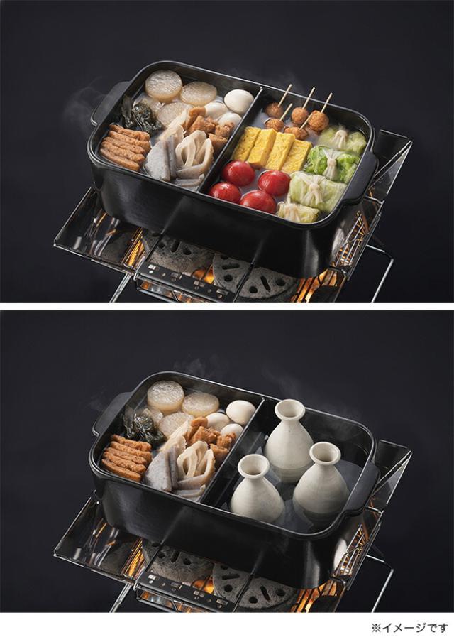 ロゴス (LOGOS) 仕切おでん土鍋 (木葢付) 仕切おでん土鍋 （木葢付）|ギア|キッチンウェア|鍋・フライパン