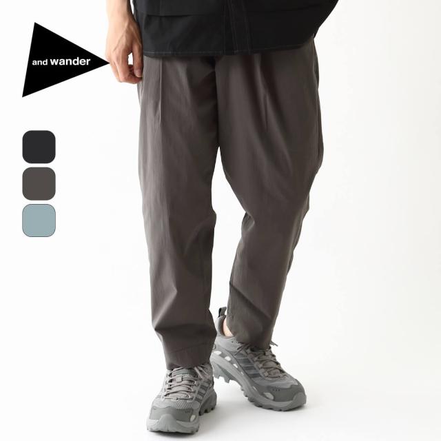 and wander アンドワンダー UVカットストレッチパンツ