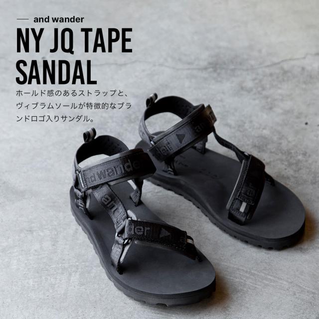 and wander アンドワンダー Ny JQテープサンダルズの通販はau