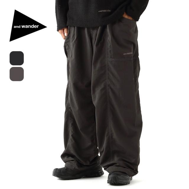 and wander アンドワンダー クリンクルドナイロンパンツ 5745282076