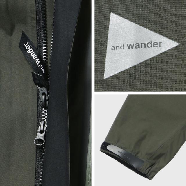 and wander アンドワンダー 2.5L ハイカーレインジャケット 5745911003