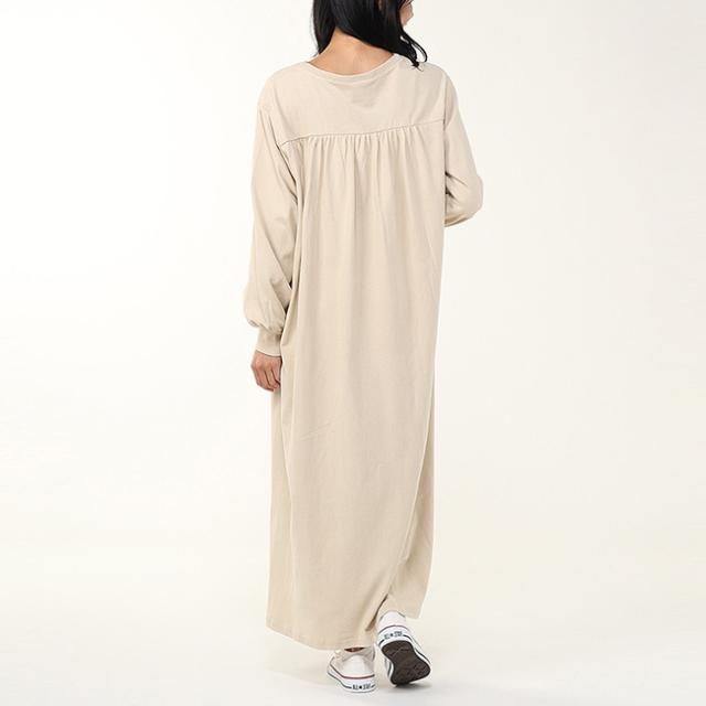 CHUMS チャムス バッグギャザーブラッシュドL/S Tドレス【ウィメンズ】 CH18-1361 CHUMS チャムス バッグギャザーブラッシュドL/S Tドレス【ウィメンズ