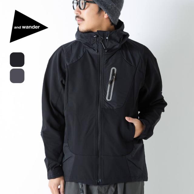 and wander アンドワンダー ストレッチシェルジャケット 5745221005