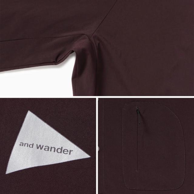and wander アンドワンダー フリースベースLSシャツ 5745253024の通販