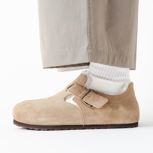 BIRKENSTOCK ビルケンシュトック ロンドンシアリングLEVE スエードレザー/ファー[ナロー]ユニセックス_3